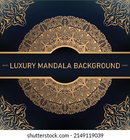 Ornamental luxury golden mandala background.	
