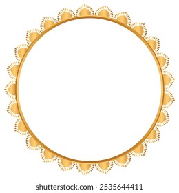 Ornamental luxo padrão dourado círculo casamento islâmico quadro Mandala convite transparente fundo