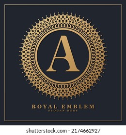 Ornamental luxury letter a logo