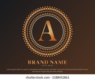 Ornamental luxury letter a logo