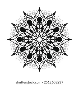 Padrão de mandala de luxo ornamental 3 in, Mandala Pattern Designs