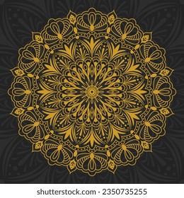 Patrón ornamental de Mandala de lujo con un patrón arabesco real estilo árabe islámico estilo. Motivos tradicionales turcos e indios. 
