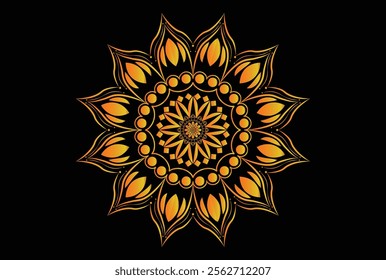 Ornamental luxury mandala pattern, Circular pattern in the form of a mandala. Henna tattoo, mandala. Mehndi style. 