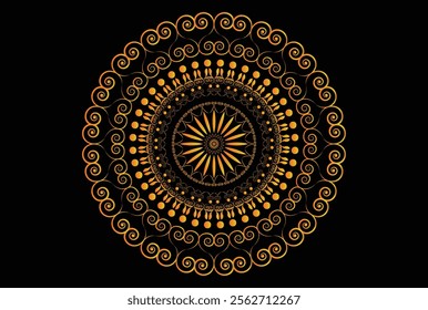 Ornamental luxury mandala pattern, Circular pattern in the form of a mandala. Henna tattoo, mandala. Mehndi style. 
