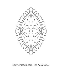 Ornamental luxury mandala pattern coloring book page. Peaceful Petals, Ability to Relax, Brain Experiences, Harmonious Haven, Peaceful Portraits, Blossoming Beauty mandala design.