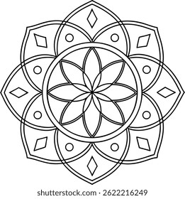 Ornamental luxury mandala pattern design