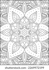 Ornamental mandala adult coloring book page. Mandala Coloring Page. Mandala Coloring Page For Adults. Decorative Ornament In Ethnic Oriental Style. Vintage Decorative Elements. Coloring Page For Adult