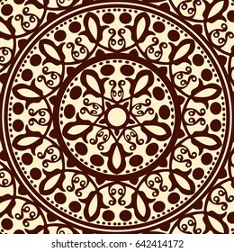 Ornamental mandala background. Geometric circle element. Template for design