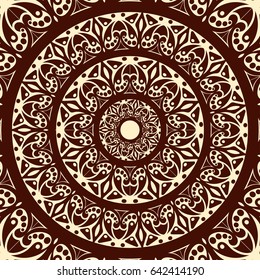 Ornamental mandala background. Geometric circle element. Template for design