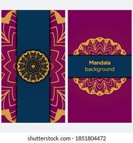 Ornamental mandala background. Vector illustration. Design invitation card