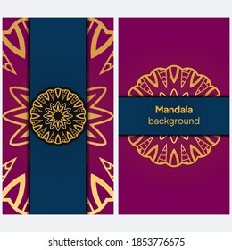 Ornamental mandala background. Vector illustration. Design invitation card