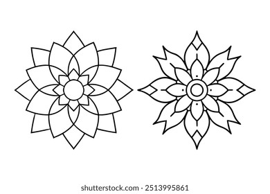 Ornamental Mandala Backgrounds: Perfect for Tattoos and Islamic Art Coloring Pages