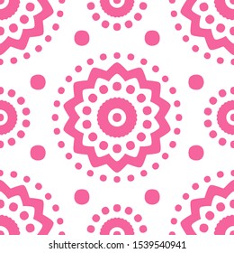 Ornamental Mandala Decoration Pattern. Endless Vector Background.