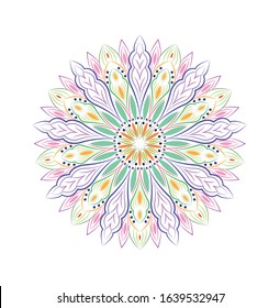 Ornamental mandala design abstract background