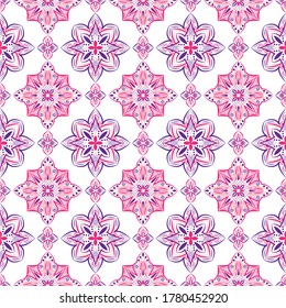 Ornamental mandala design abstract background. Seamless pattern