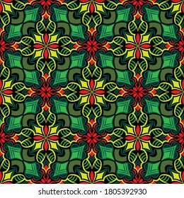 Fondo abstracto de diseño de mandala ornamental. patrón transparente