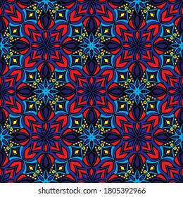 Ornamental mandala design abstract background. seamless pattern
