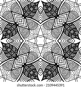 Ornamental mandala design abstract background. Seamless pattern