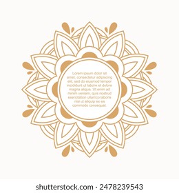 Ornamental mandala design background vector