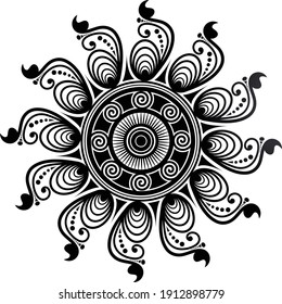 Ornamental mandala design free vector