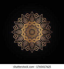 Ornamental mandala design with premium vector   