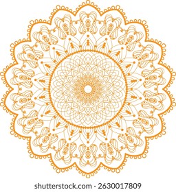 Arte vectorial de diseño de mandala ornamental