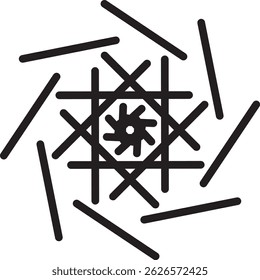 Ornamental mandala design vector for yoga, mindfulness, and decor art.
