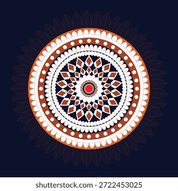 Ornamental Mandala mit Blumenmuster islamischen Oststil