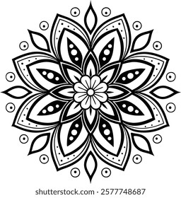 Ornamental Mandala Flower Pattern Design