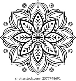 Ornamental Mandala Flower Pattern Design