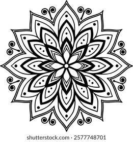 Ornamental Mandala Flower Pattern Design