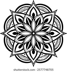 Ornamental Mandala Flower Pattern Design