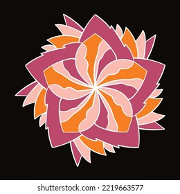 Ornamental mandala pattern. Floral design element. Vector illustration. 