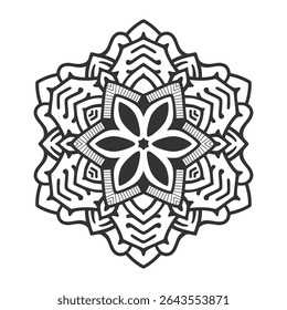 Ornamental Mandala Pattern in Monochrome