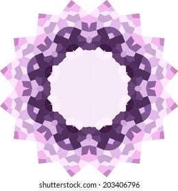 Ornamental mandala. Pixel art. Vector illustration. 