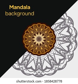 Ornamental mandala template for decoration, wedding cards, invitation cards, cover, banner. vector illustration