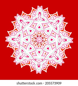 Ornamental mandala, vector illustration