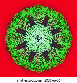 Ornamental mandala, vector illustration