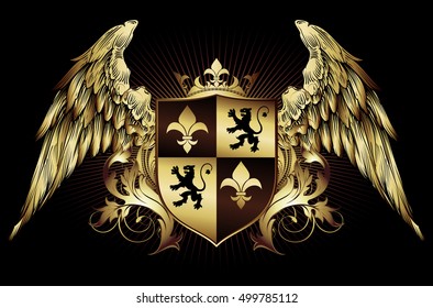 ornamental medieval shield 