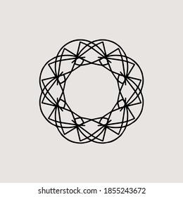 Ornamental, minimalist, unique and luxury frame logo. Perfect to Cosmetic logo, Botanical logo, etc.