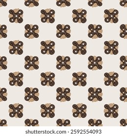 Ornamental modern doodle seamless pattern vector featuring hand-drawn shapes. Perfect for textiles, wallpapers, backgrounds, and decorative designs. 