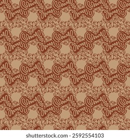 Ornamental modern doodle seamless pattern vector featuring hand-drawn shapes. Perfect for textiles, wallpapers, backgrounds, and decorative designs. 