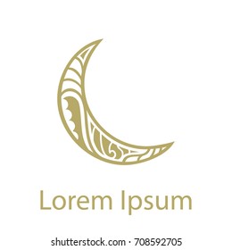 Ornamental Moon Logo  Suitable for, wall art, handmade craft items, stationery, invitations, cards, handmade cards, announcements, scrapbook, graphic and web design, etc.