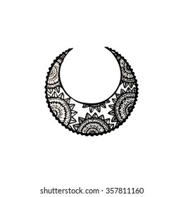 ornamental moon vector illustration