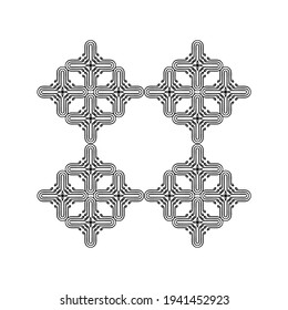 Ornamental Motif Design. Contemporary Decoration for Interior, Exterior, Carpet, Textile, Garment, Cloth, Silk, Tile, Plastic, Paper, Wrapping, Wallpaper, Pillow, Background, Ect. Vector Illustration