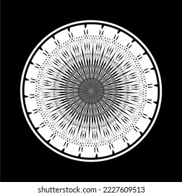 Ornamental Motifs Pattern Circle-Shaped for Decoration, Motifs Pattern, Ornate, Background, Website or Graphic Design Element. Vector Illustration