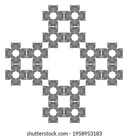 Ornamental Motifs Pattern. Decoration for Interior, Exterior, Carpet, Textile, Garment, Cloth, Silk, Tile, Plastic, Paper, Wrapping, Wallpaper, Pillow, Sofa, Background, Ect. Vector Illustration 