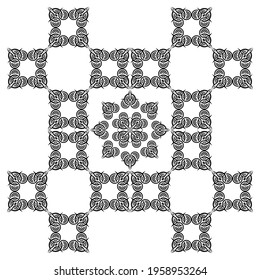 Ornamental Motifs Pattern. Decoration for Interior, Exterior, Carpet, Textile, Garment, Cloth, Silk, Tile, Plastic, Paper, Wrapping, Wallpaper, Pillow, Sofa, Background, Ect. Vector Illustration 