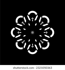 Ornamental Motive Pattern, Artistic Circle-Shaped, Modern Contemporary Mandala, for Decoration, Background, Decoration or Graphic Design Element. Vector Illustration