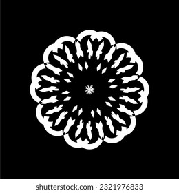 Ornamental Motive Pattern, Artistic Circle-Shaped, Modern Contemporary Mandala, for Decoration, Background, Decoration or Graphic Design Element. Vector Illustration
